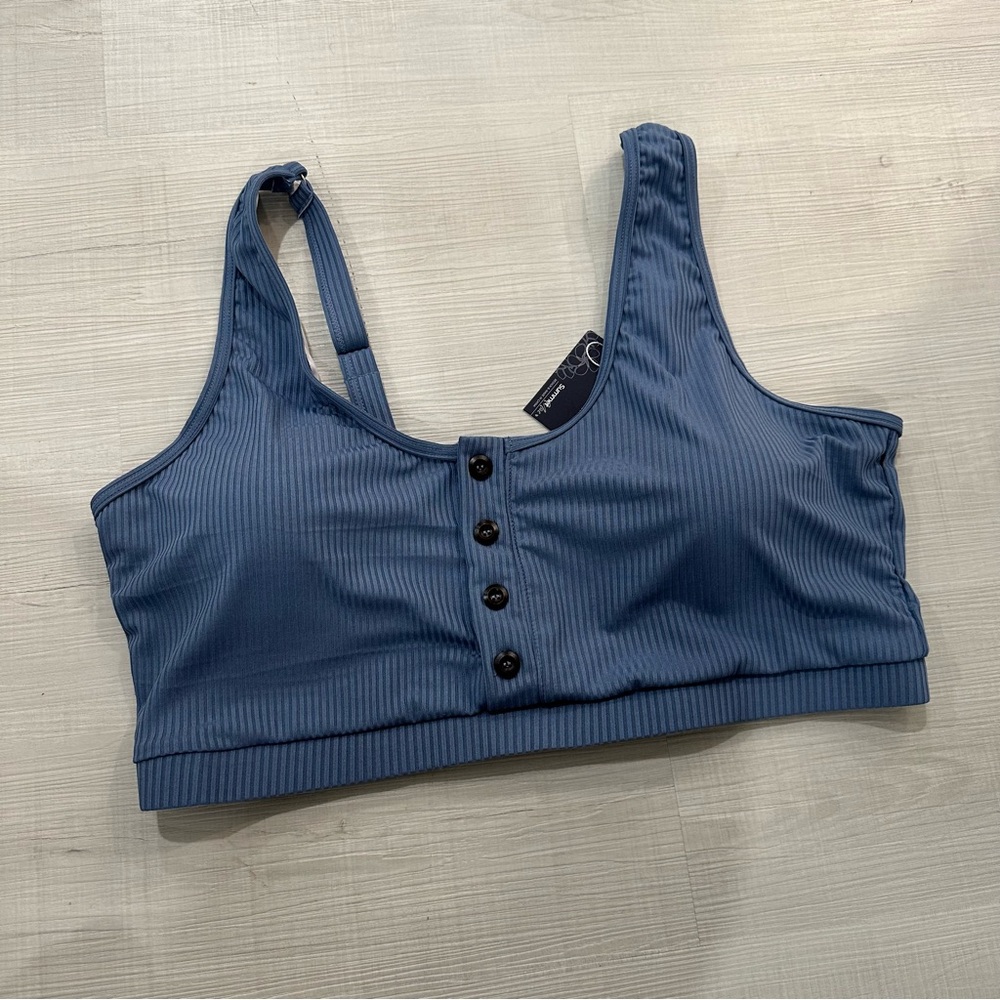 NWT Summer Mae Blue Bathingsuit Top